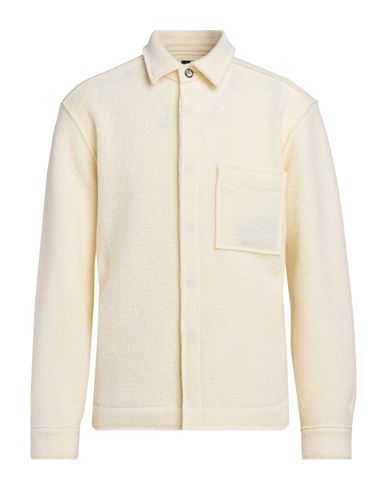 Man Jacket Cream Size L Virgin Wool
