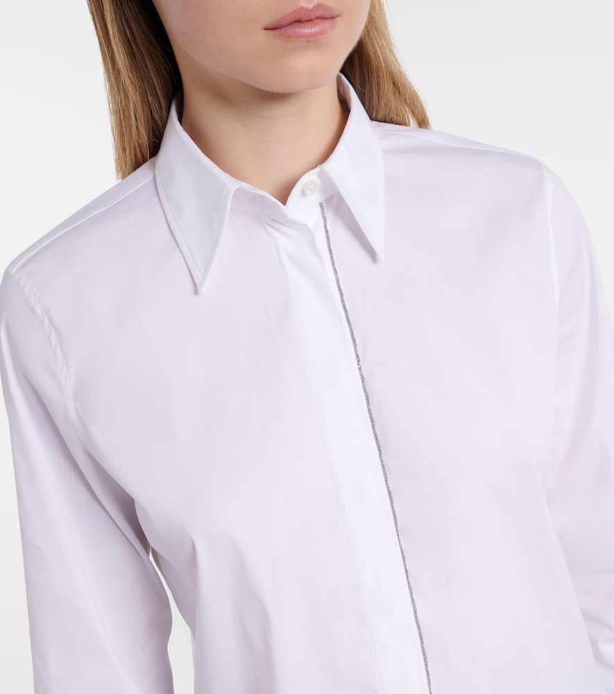 Monili cotton-blend poplin shirt