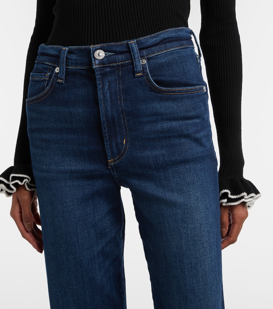 Caia cropped mid-rise straight jeans