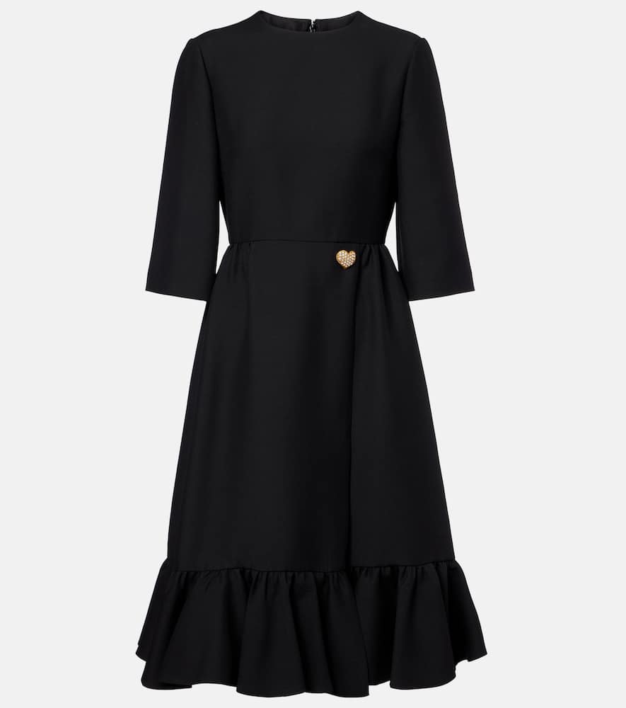 Crepe Couture ruffled midi dress