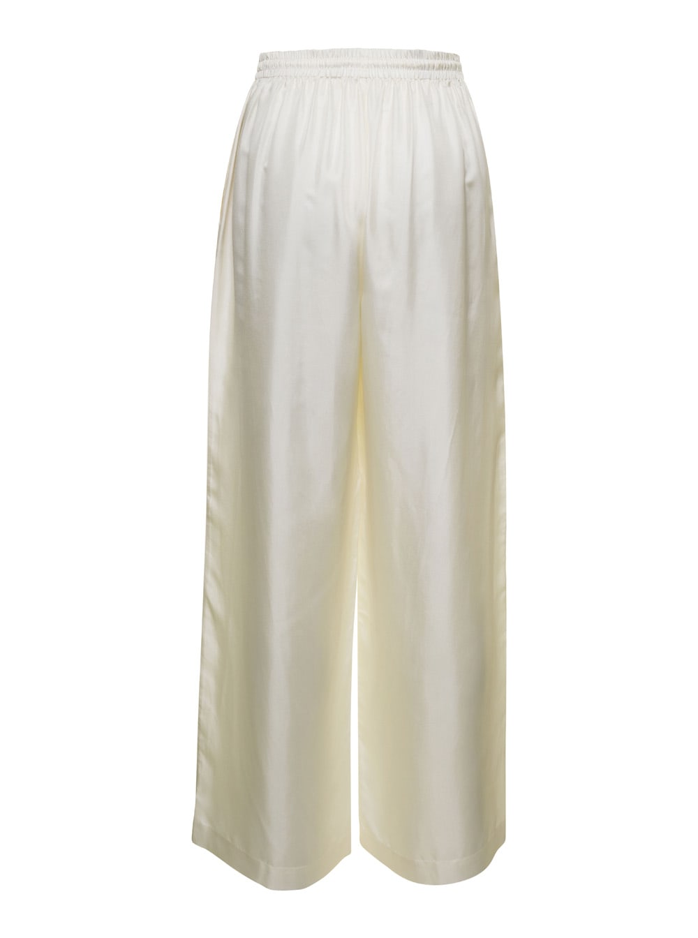 Wide Leg Silk Trousers