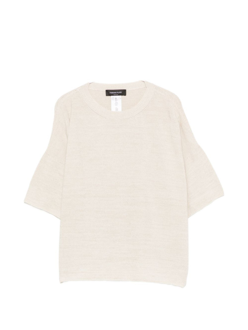 Fabiana Filippi - short sleeve top relaxed fit shimmer