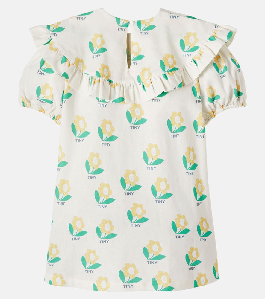 Tiny Flower linen and cotton dress
