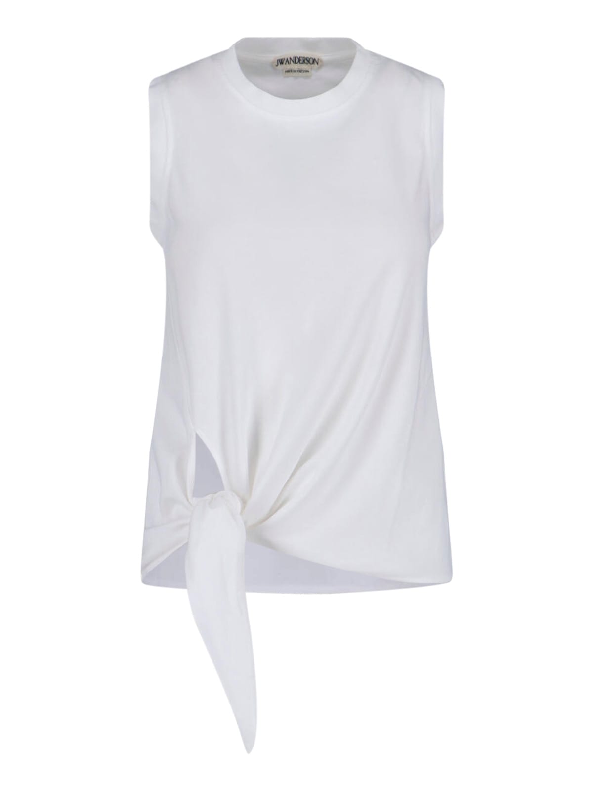 JW Anderson - crew neck top front tie detai