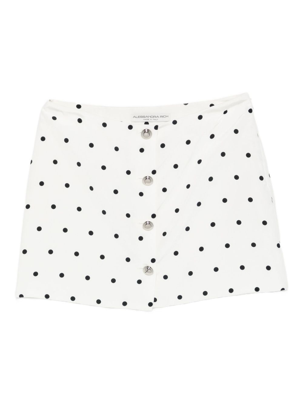 Polka dot-print miniskirt - White