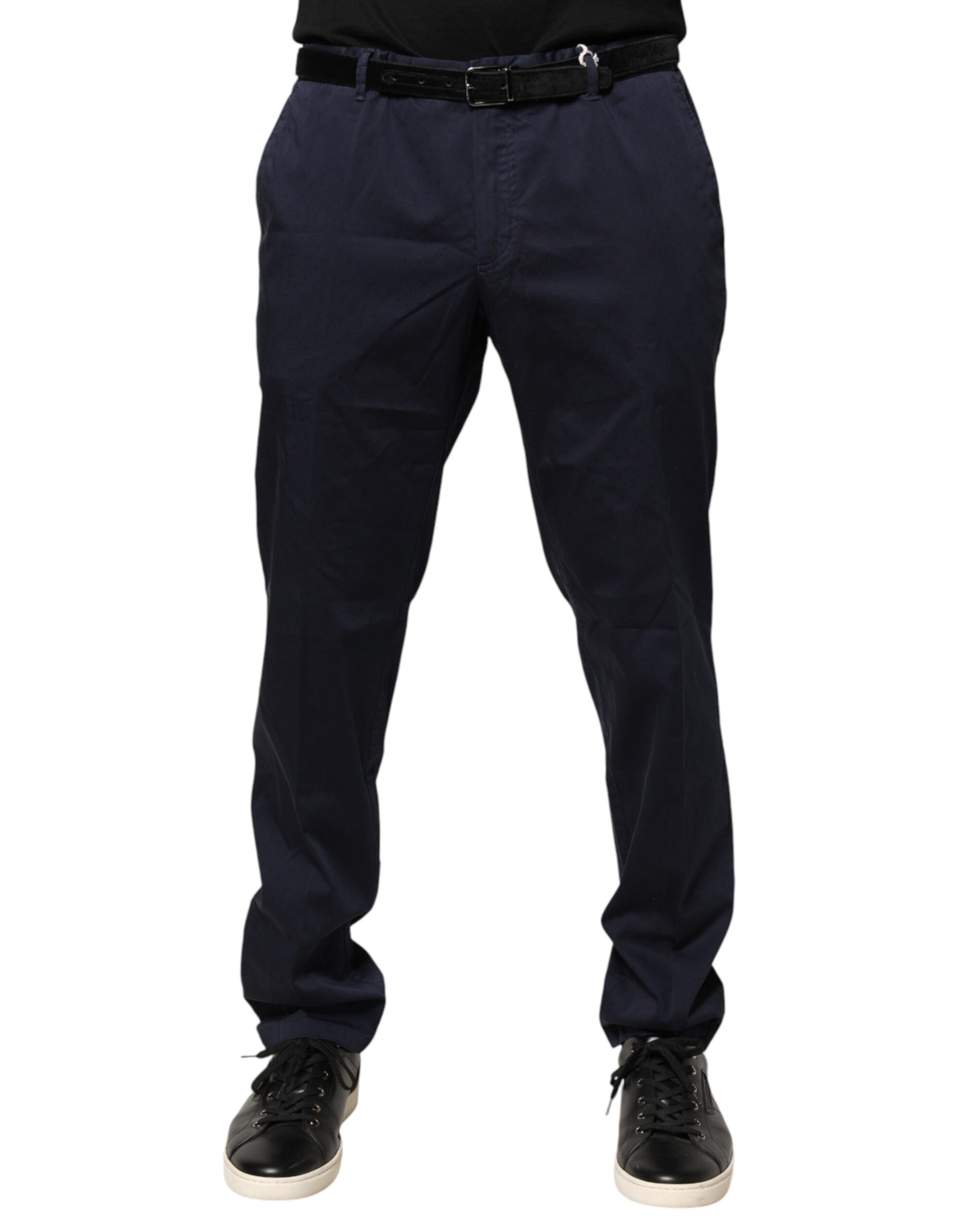 Domenico Tagliente Navy Blue Skinny Chino Mid Waist Men Men's Pants Pre-Owned