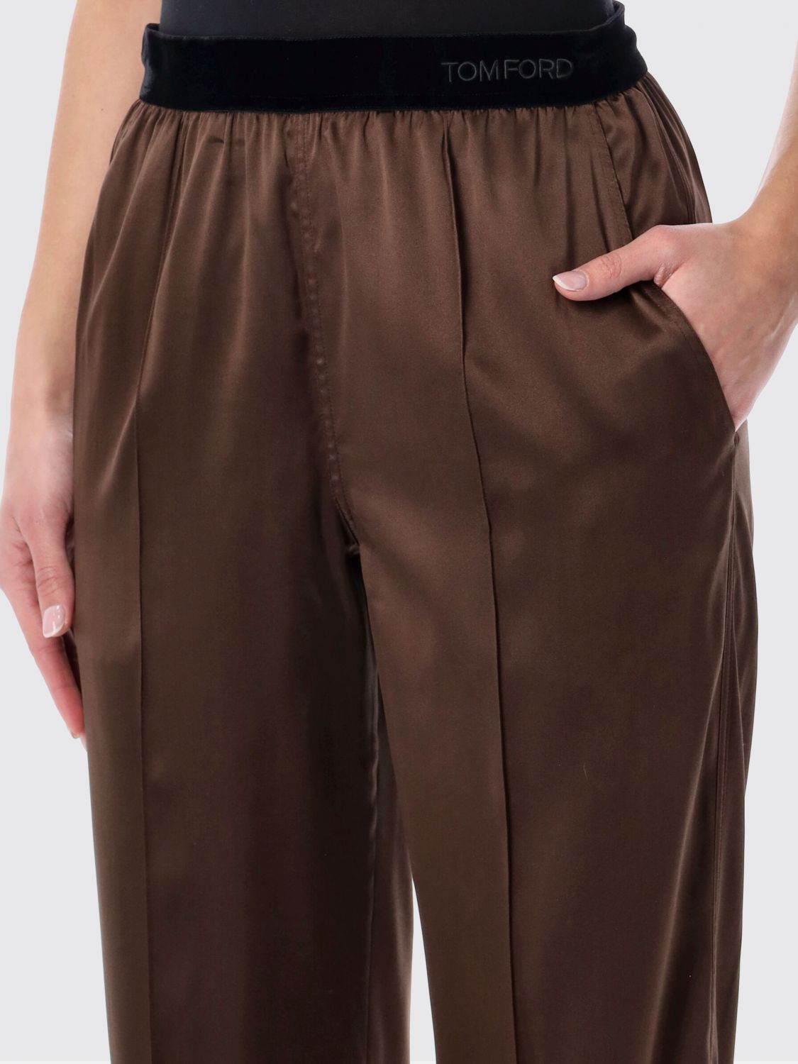 Pants Woman color Cream