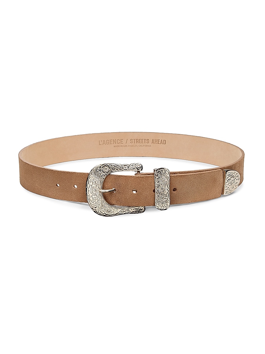 Women's Otera Leather Belt - Cappuccino