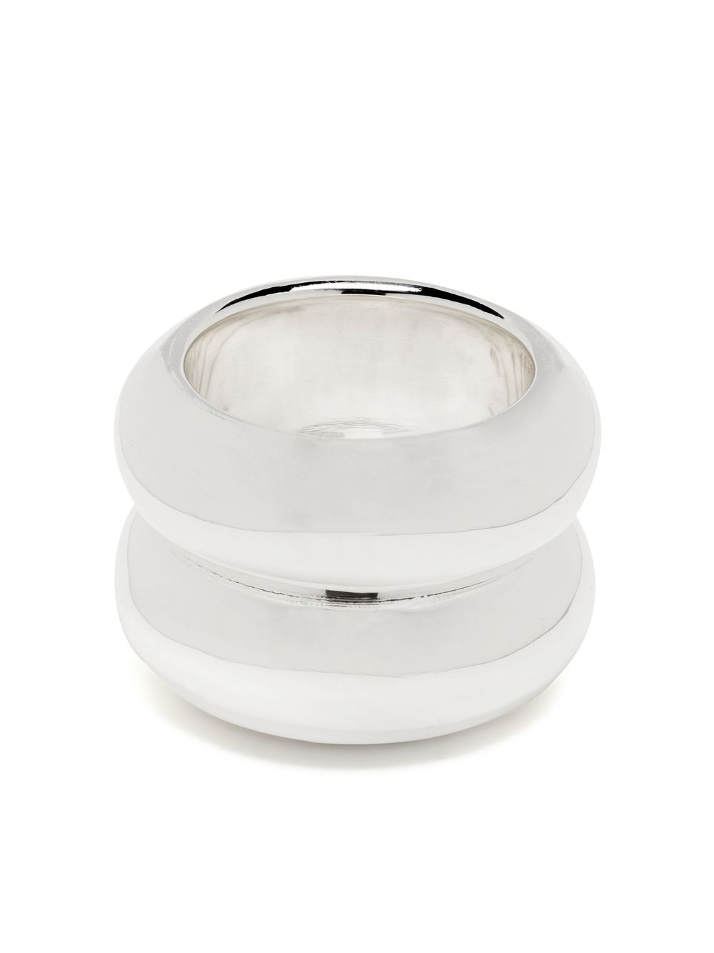 Breve double-brand ring - Silver