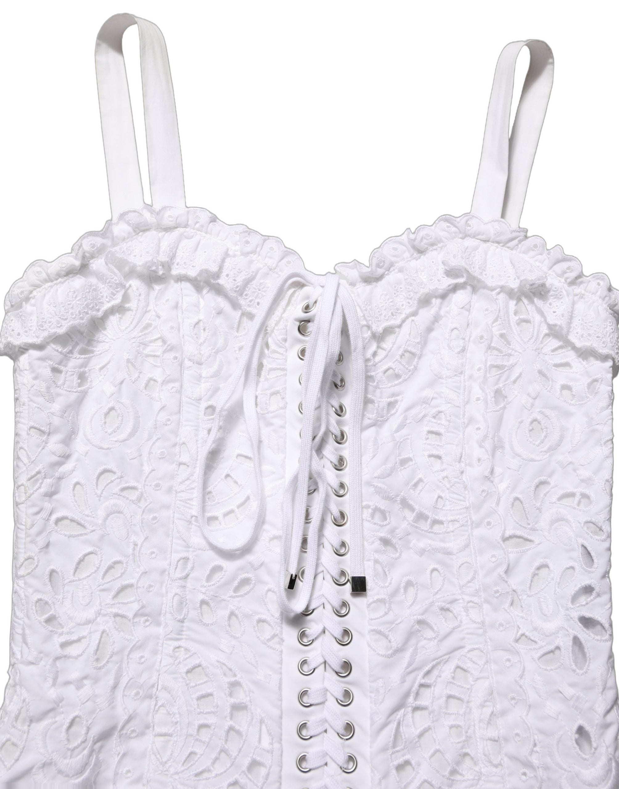 Broderie Anglaise Cotton Dress — White