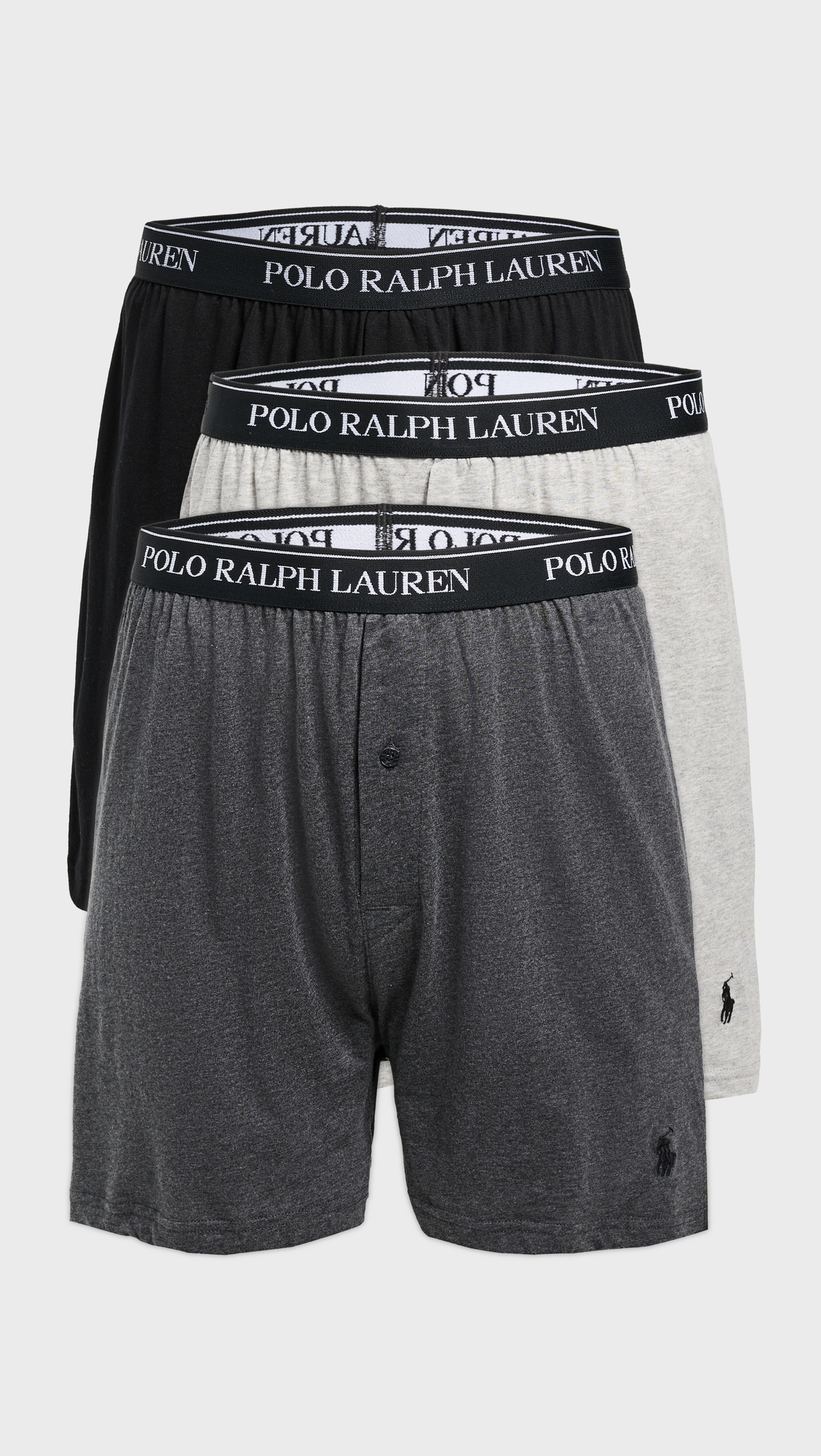 Classic Fit Knit Boxers 3 Pack Andover/Madison/Polo Black