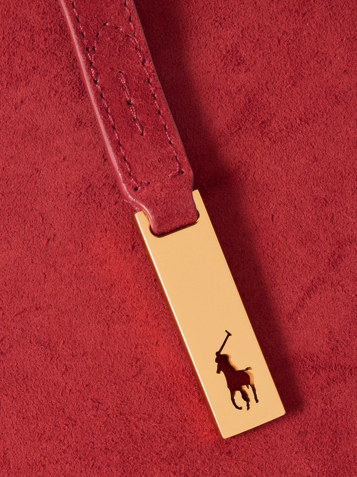 Polo Id Mini Suede Shoulder Bag - Red