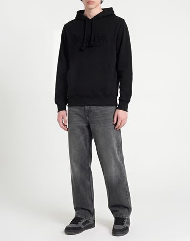 Man Sweatshirt Black Size M Cotton