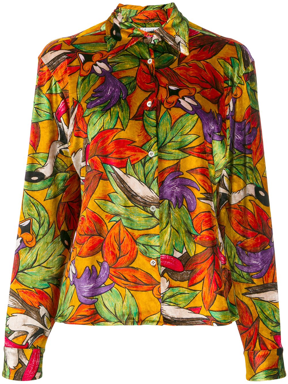 Cartoon printed shirt - Orange