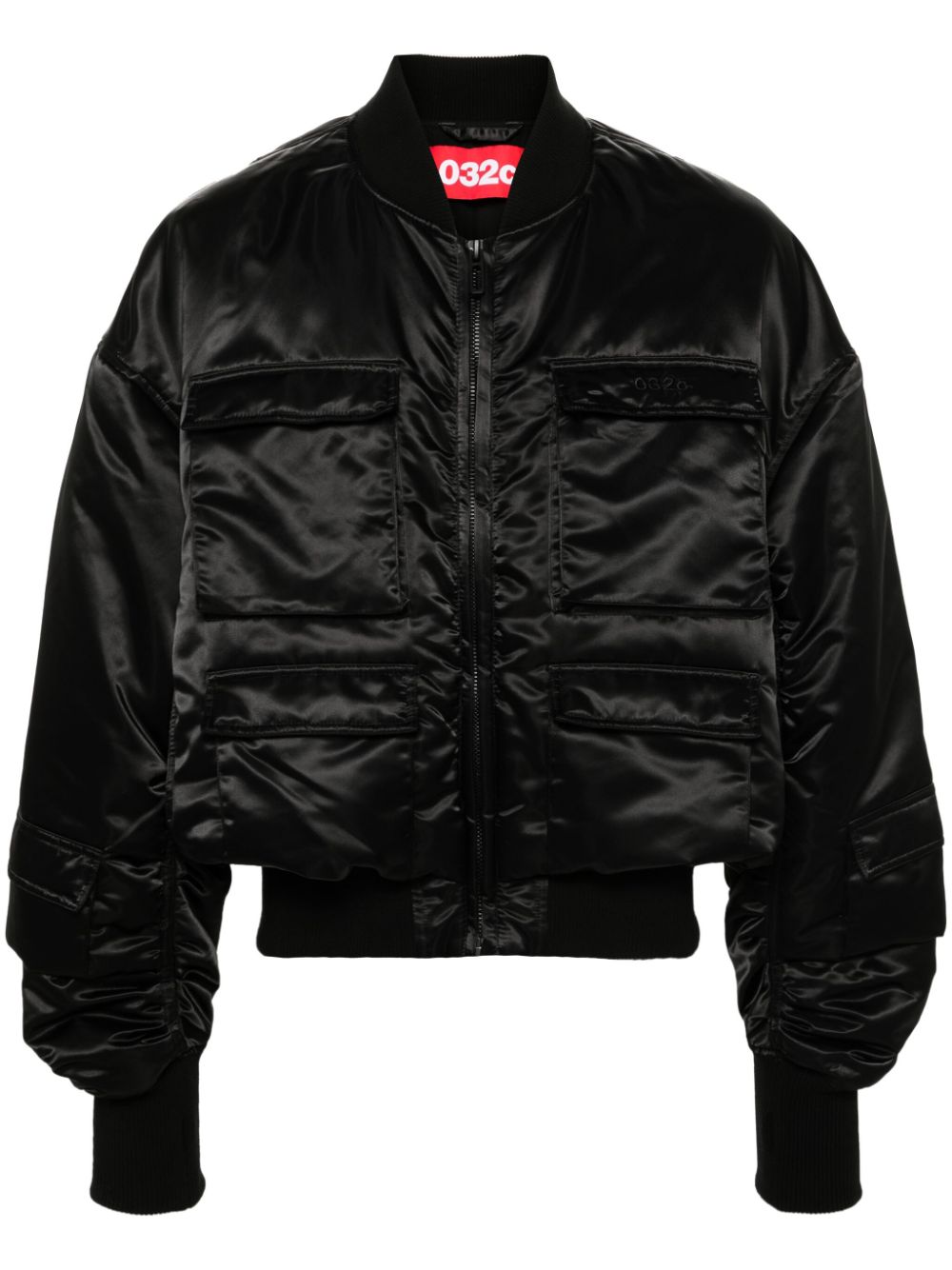 Logo-embroidered jacket - Black