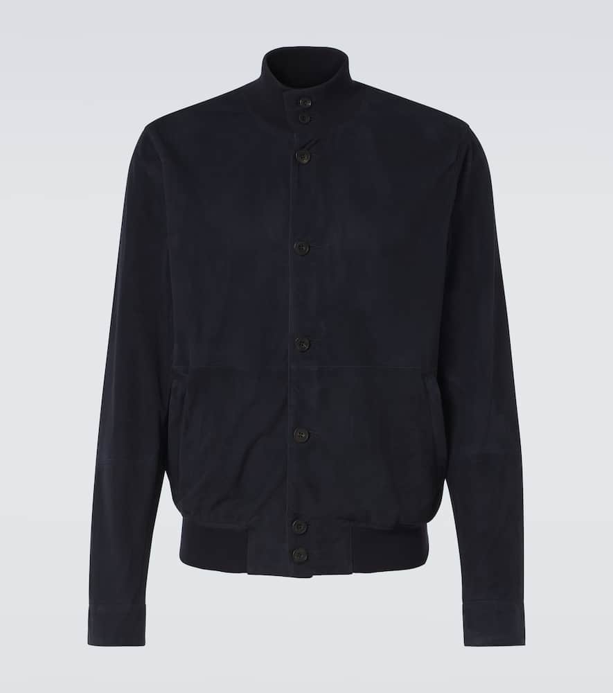 Suede bomber jacket
