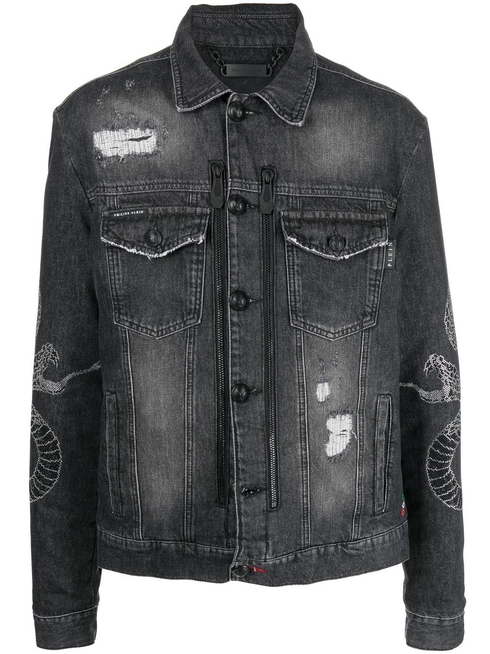 Snake denim jacket - Grey