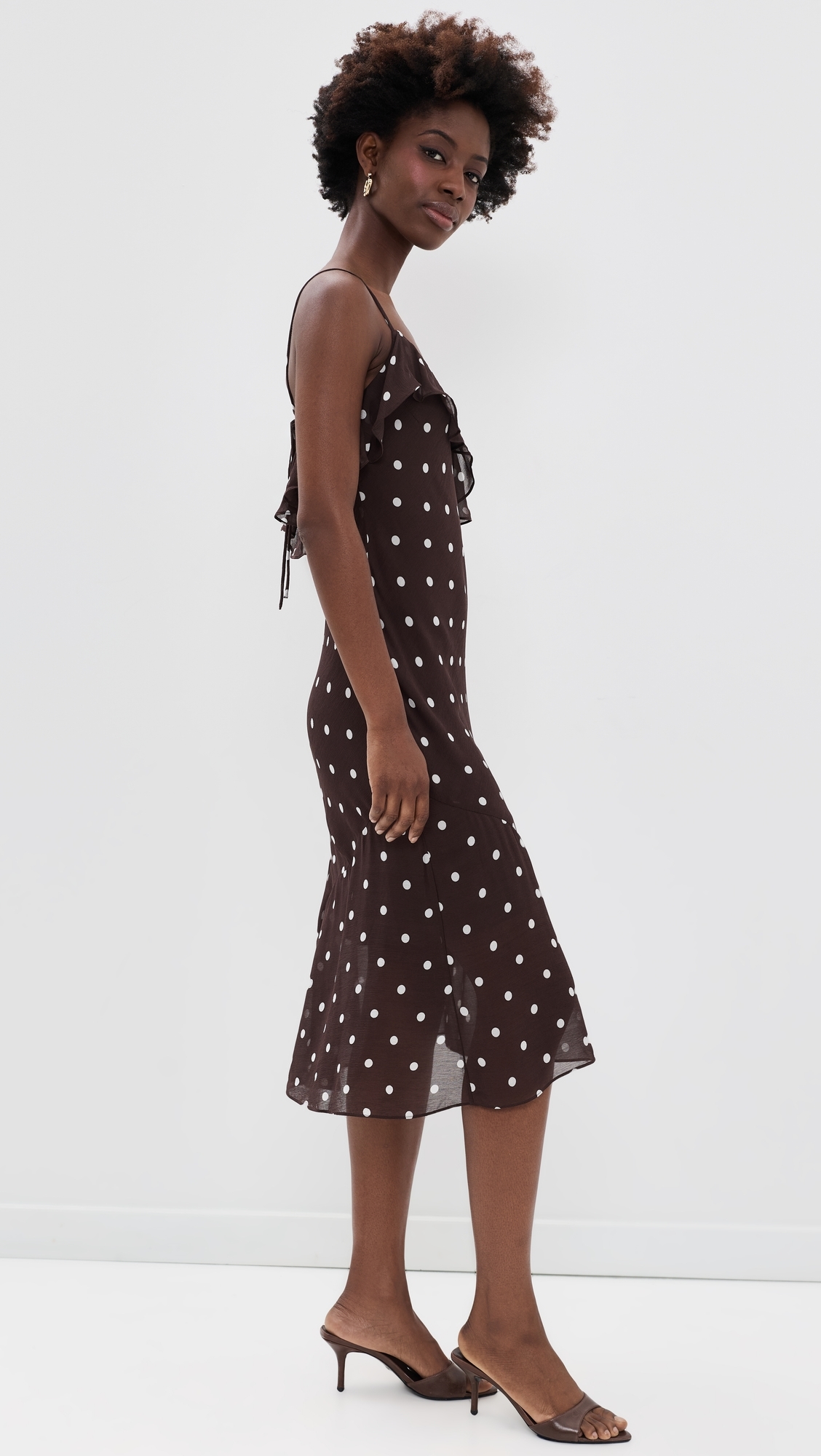 Allis Dress Coffee Bean Dots