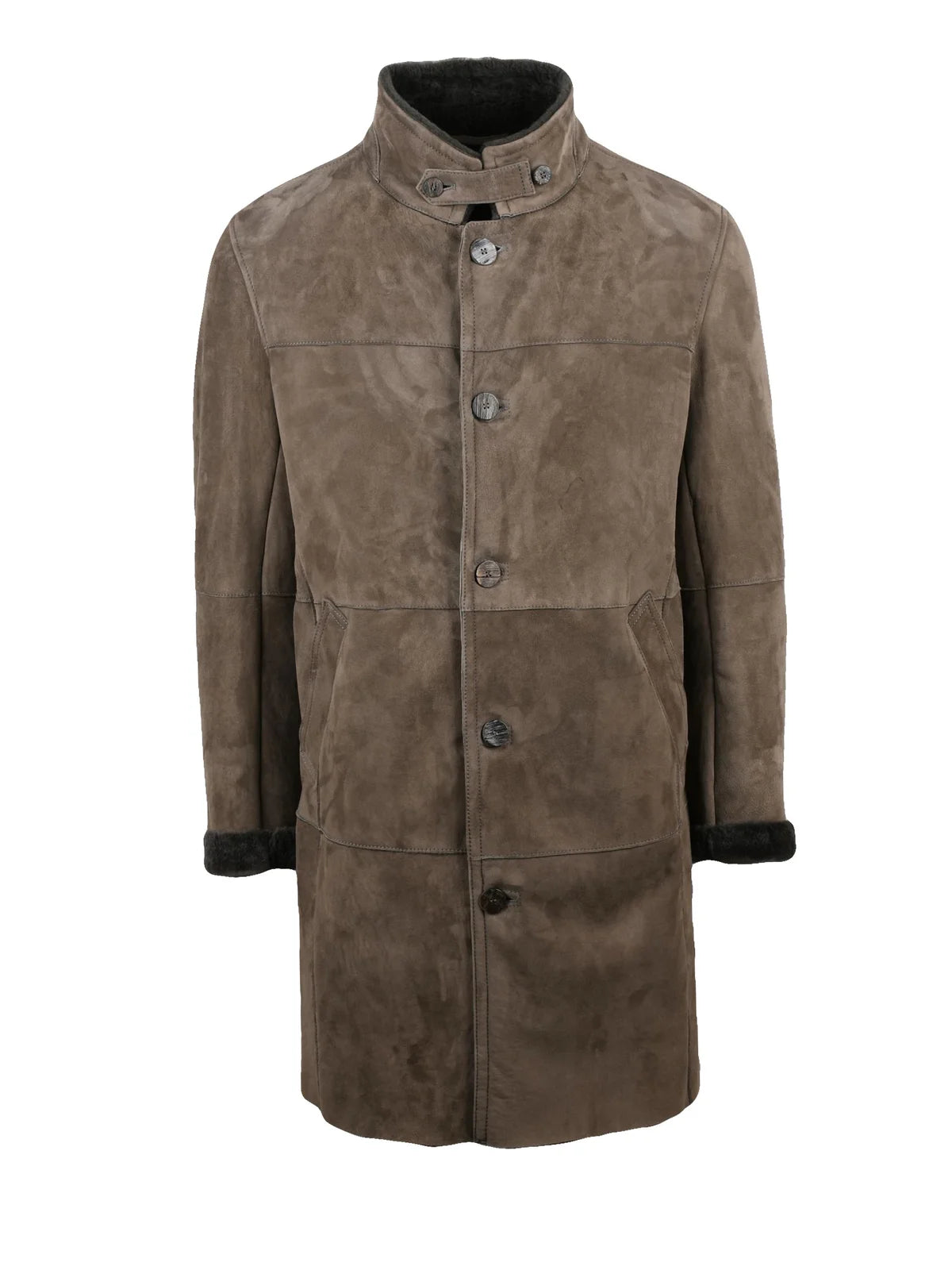 Structured Turquoise Shearling Coat