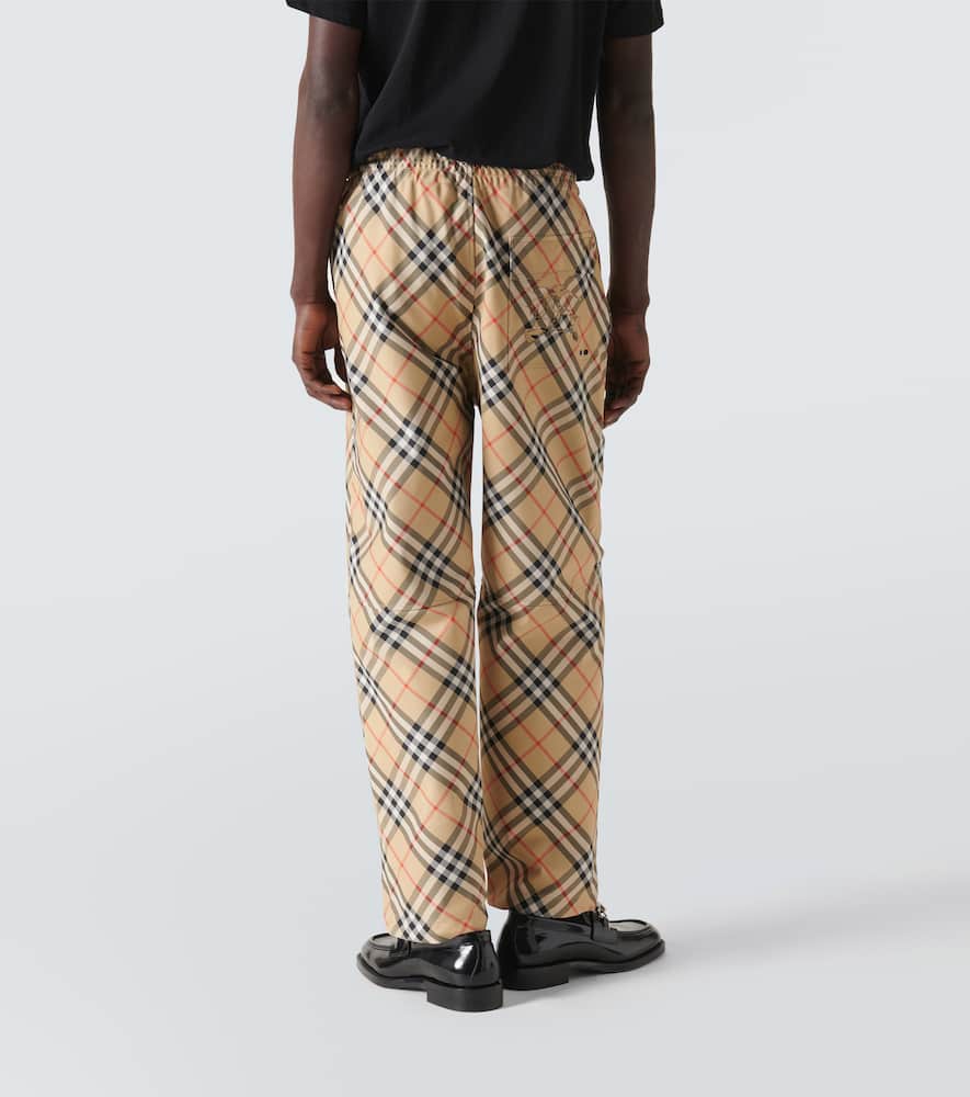 Checked track pants