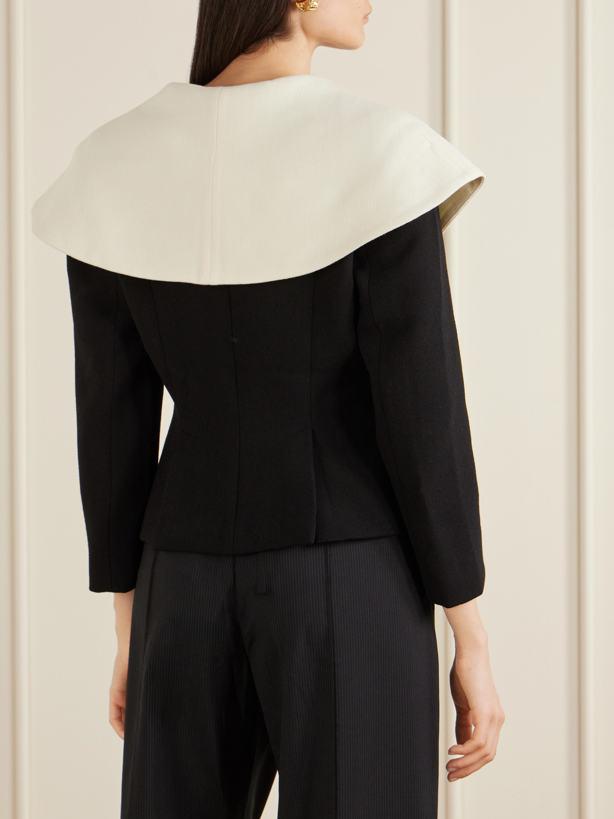Manuela Embellished Wool Jacket - Black