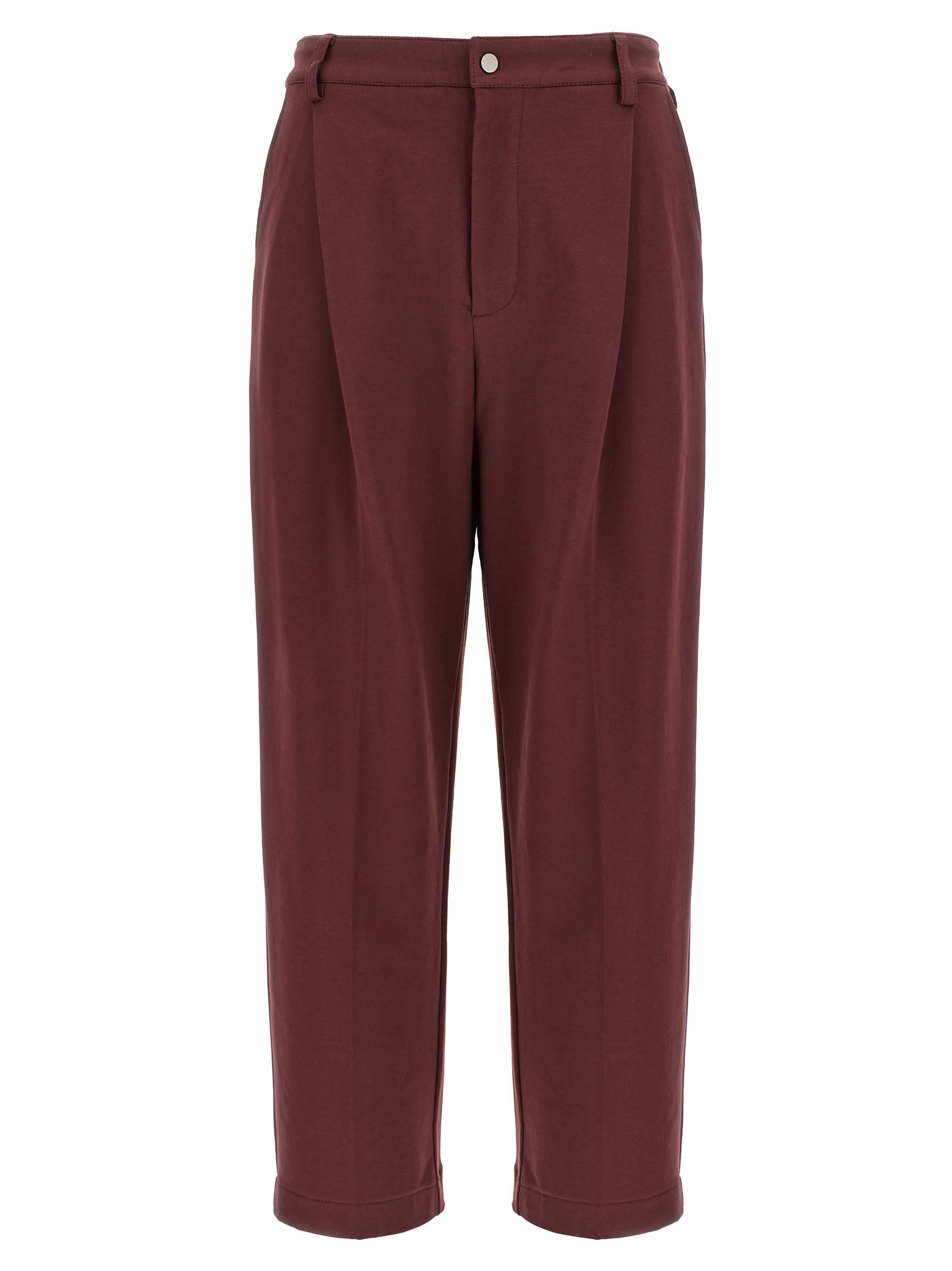 Pleated trousers - Red