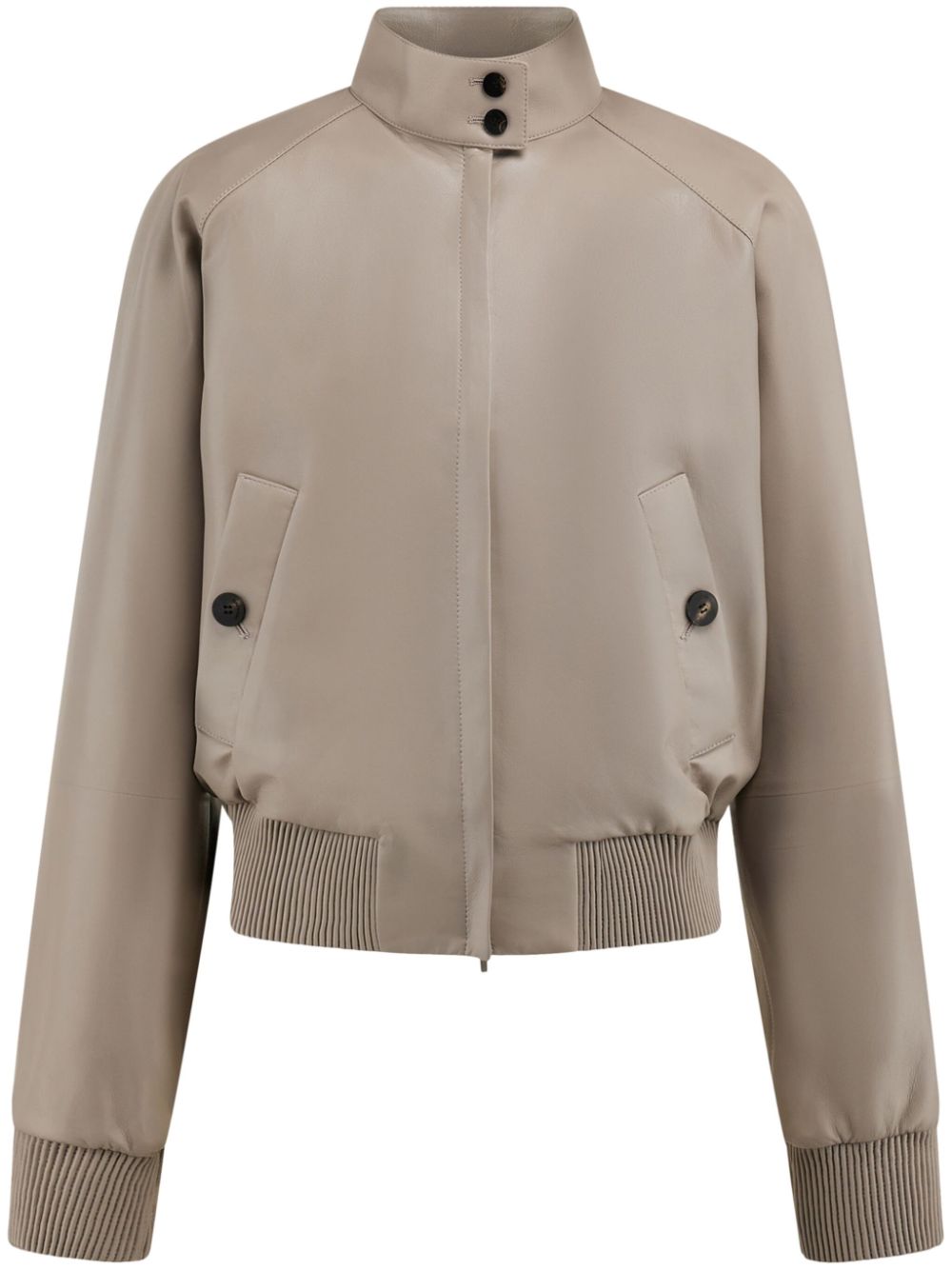 Lightweight leather jacket - Grey