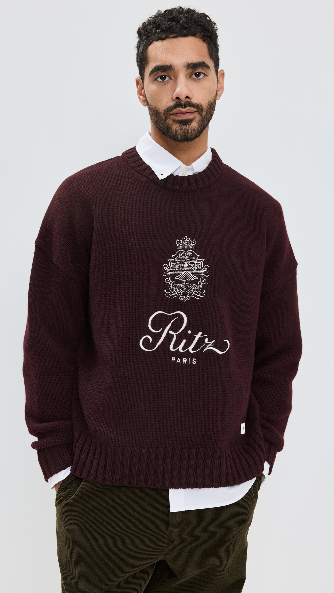 Ritz Paris Unisex Cashmere Sweater Bordeaux