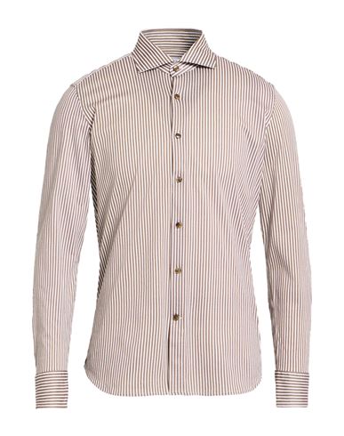 Man Shirt Taupe Size 16 ½ Cotton