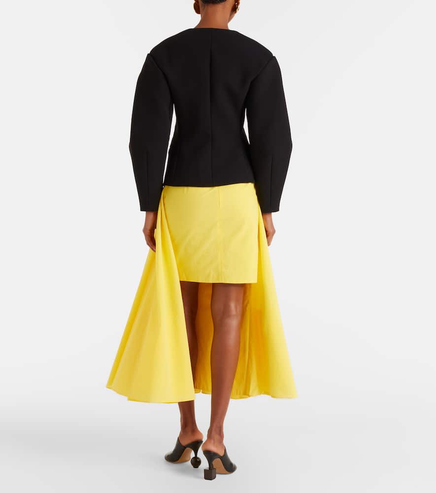 Paysan asymmetric cotton-blend midi skirt