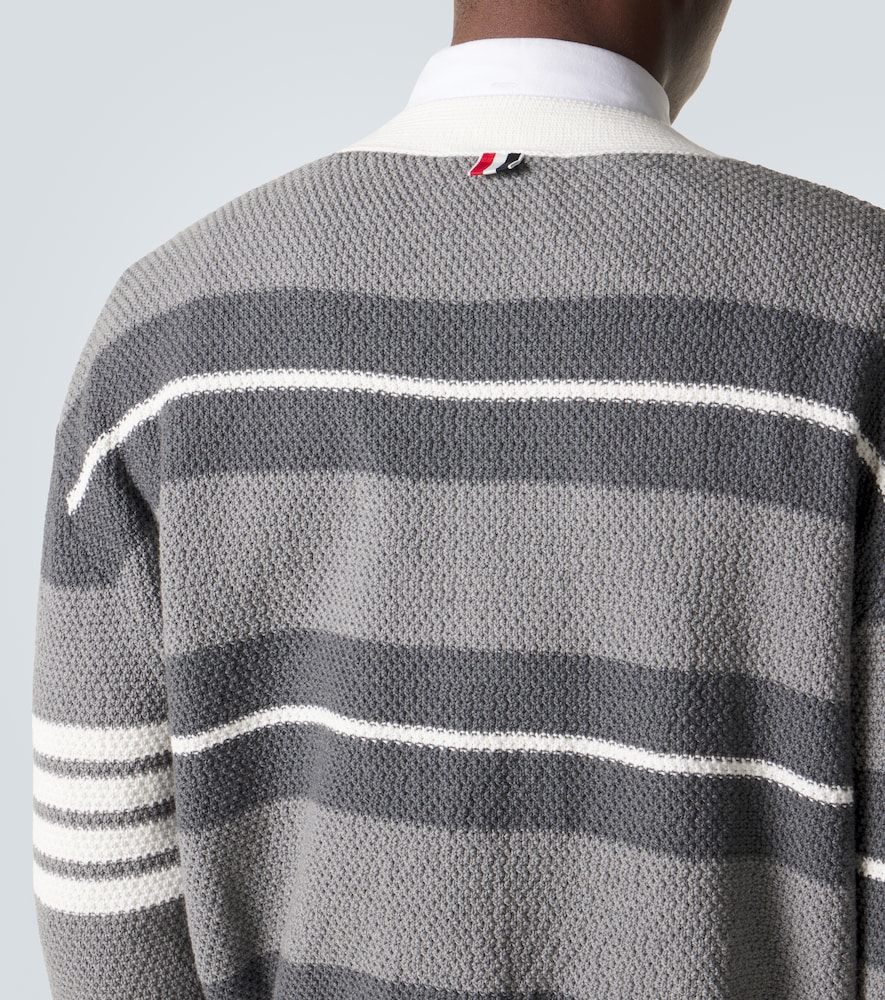 Striped cotton cardigan