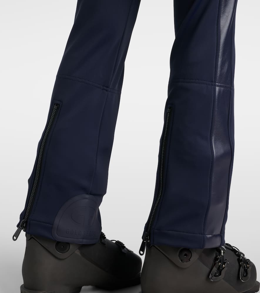 Alessia faux leather-trimmed ski pants