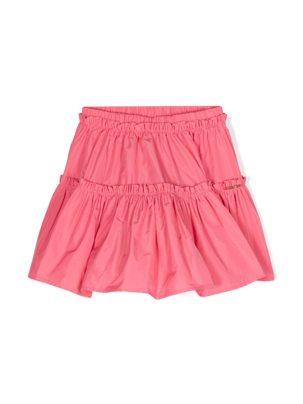 Ruffle-detail taffeta skirt - Pink