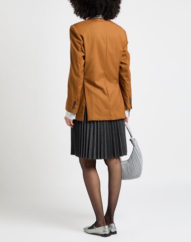 Woman Blazer Brown Size 8 Virgin Wool, Cotton, Viscose, Polyester