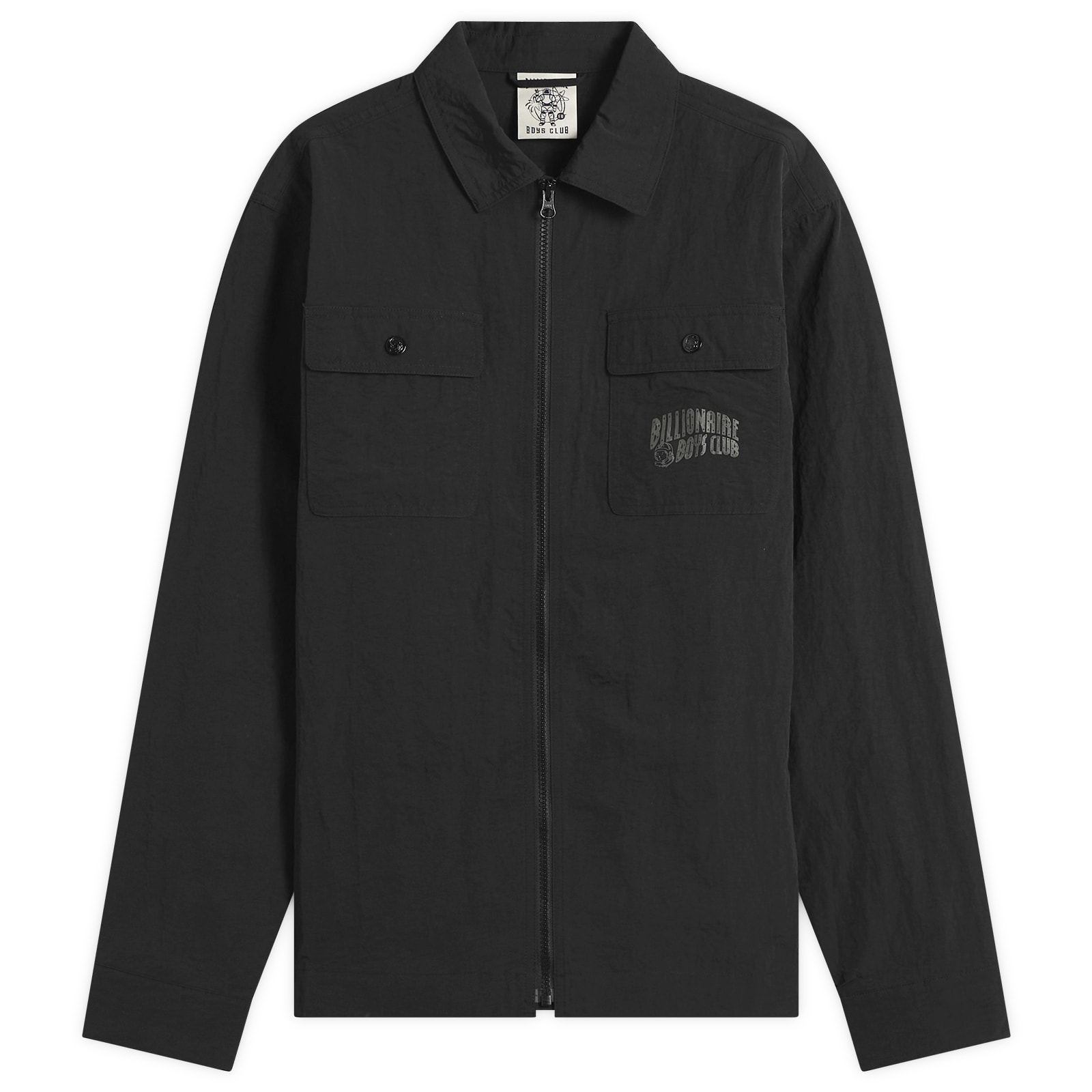 Men's Arch Logo Nylon Overshirt Black