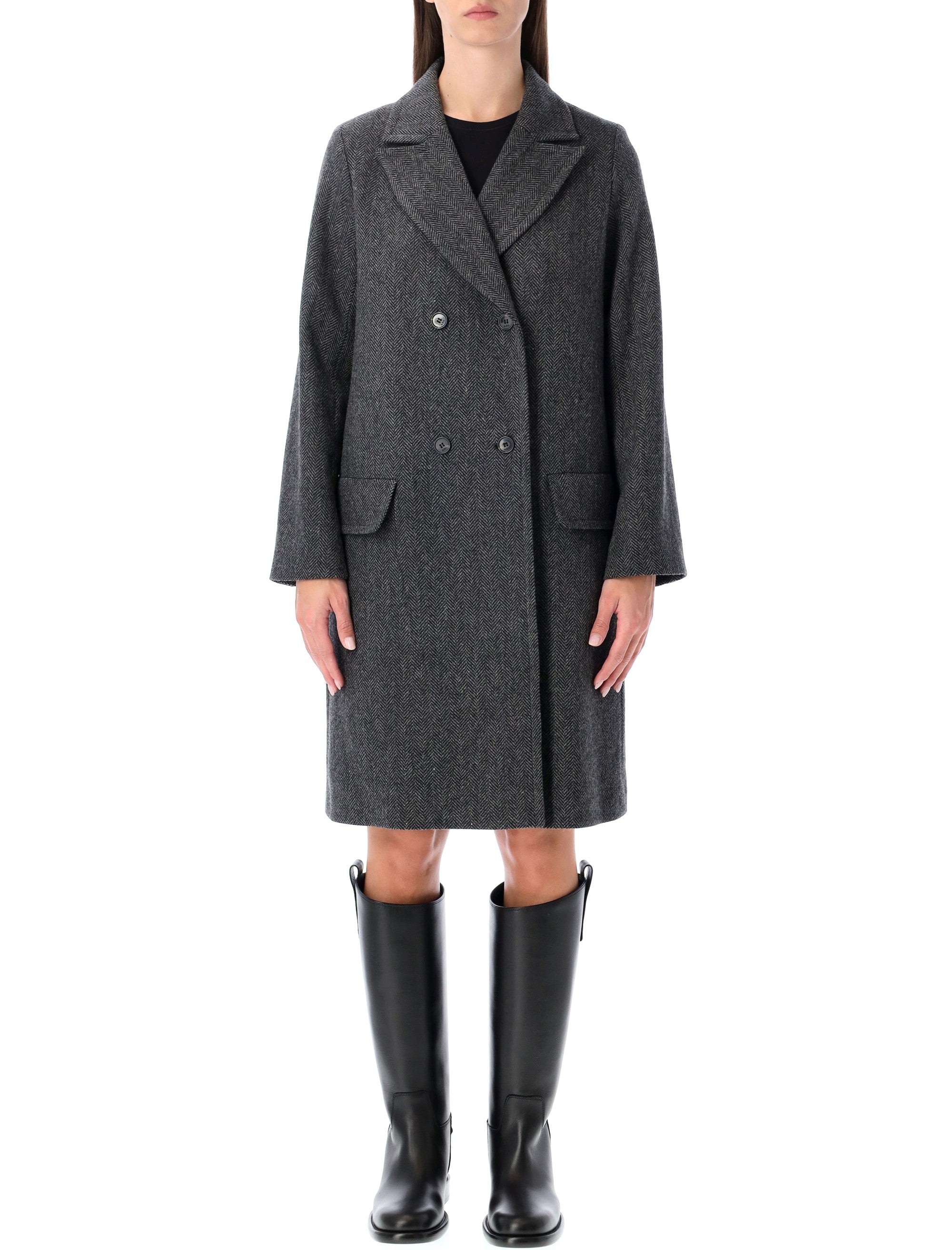 A. P.C. Ginny Wool Double-breasted Coat