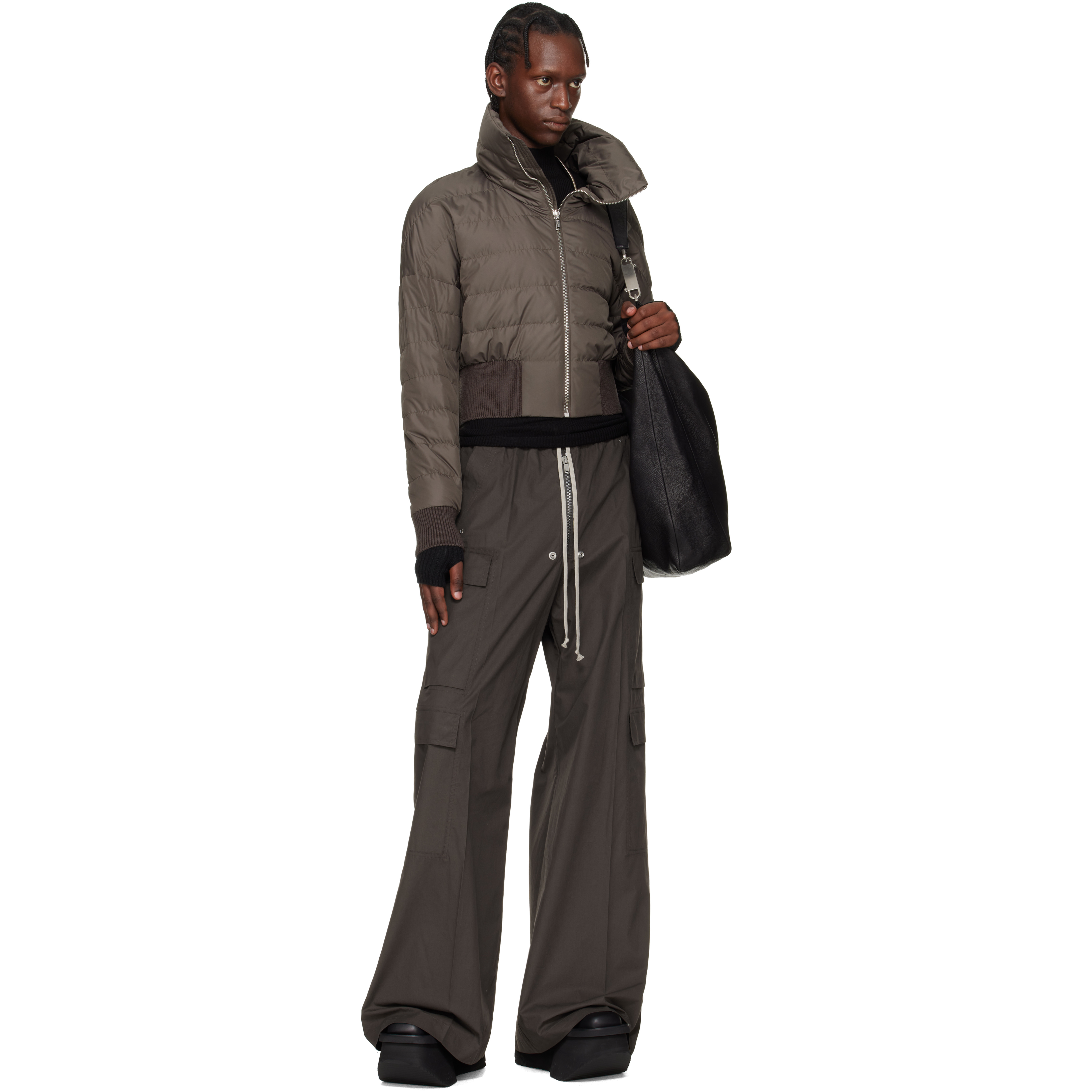 Moncler + Gray Cropped Down Jacket