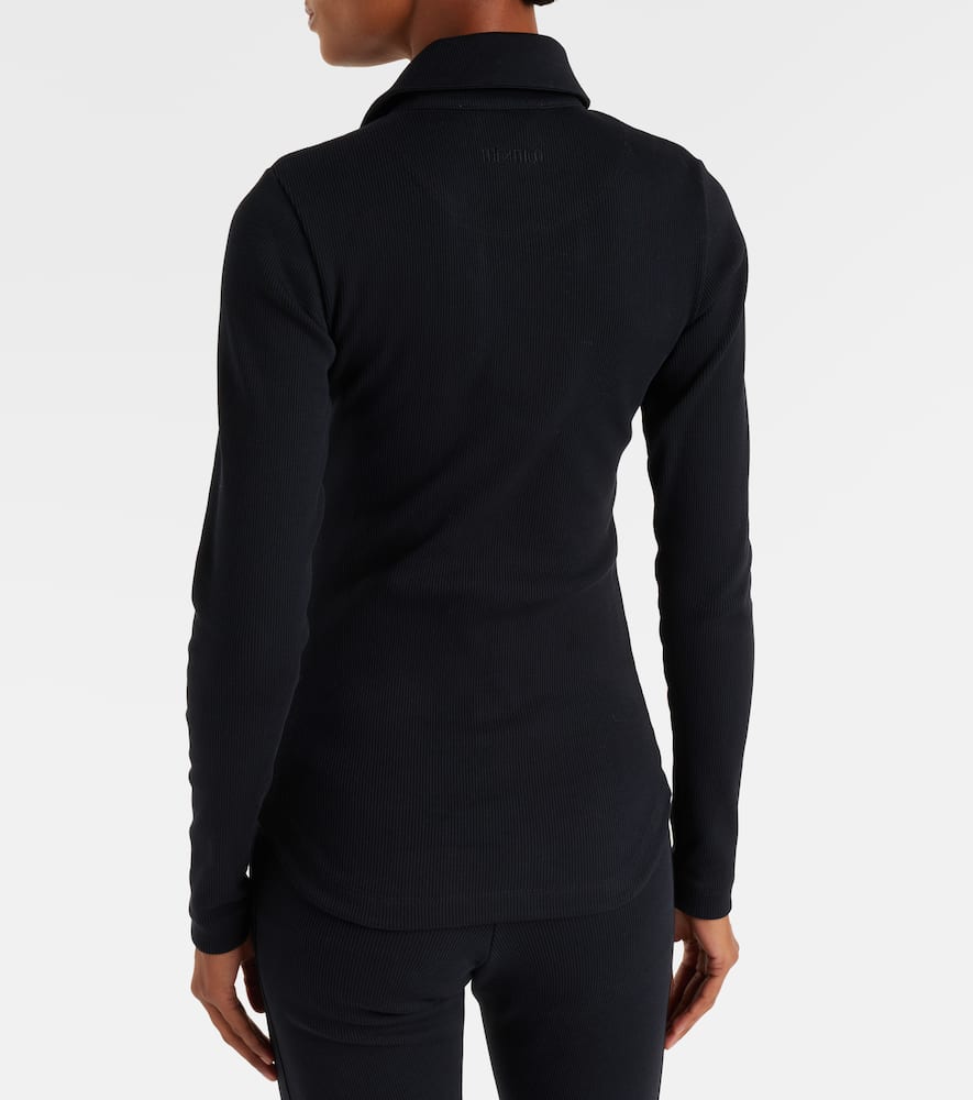 Ribbed-knit cotton jersey top