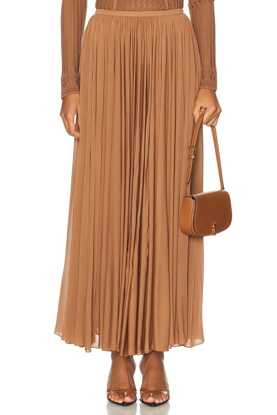 Ralph Lauren Collection Midi Skirt in Light Toffee. 6 also