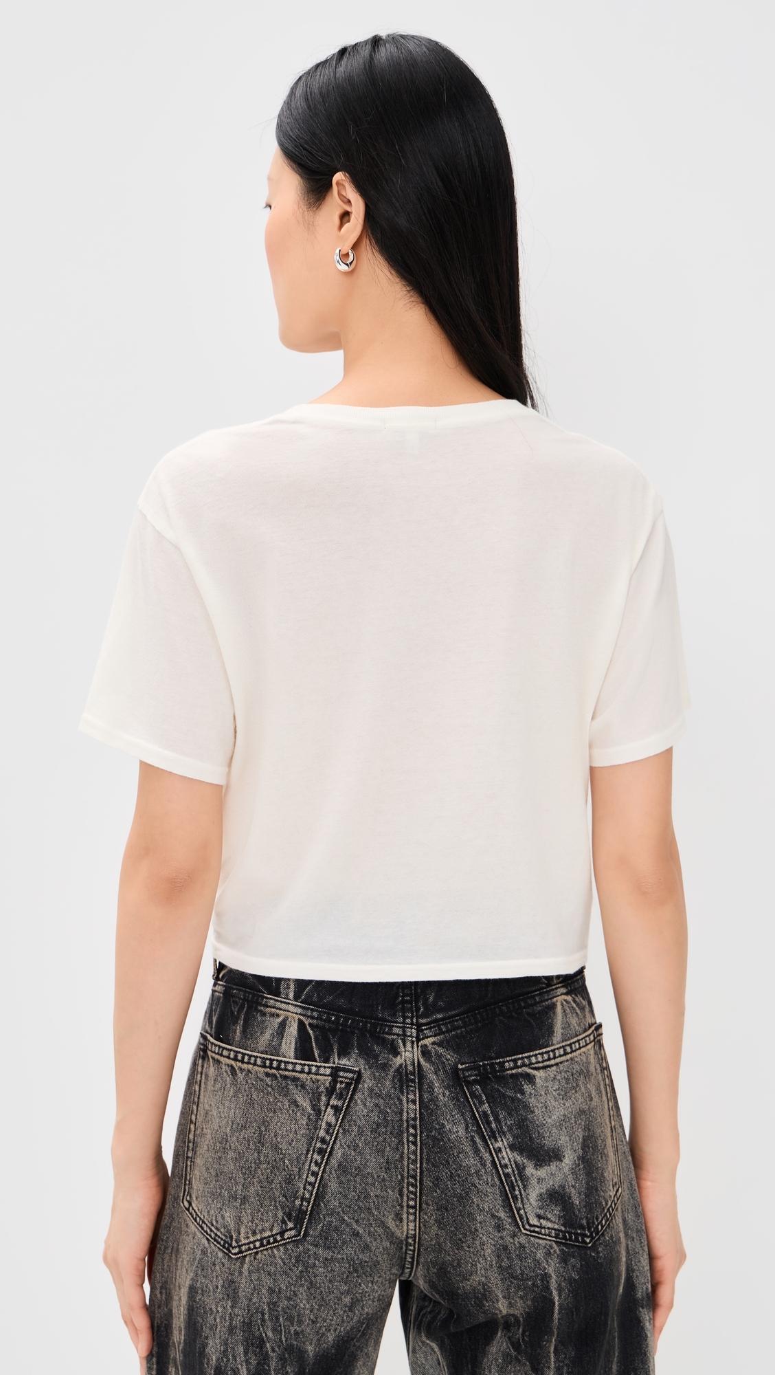 Twisted Front Tee Ecru
