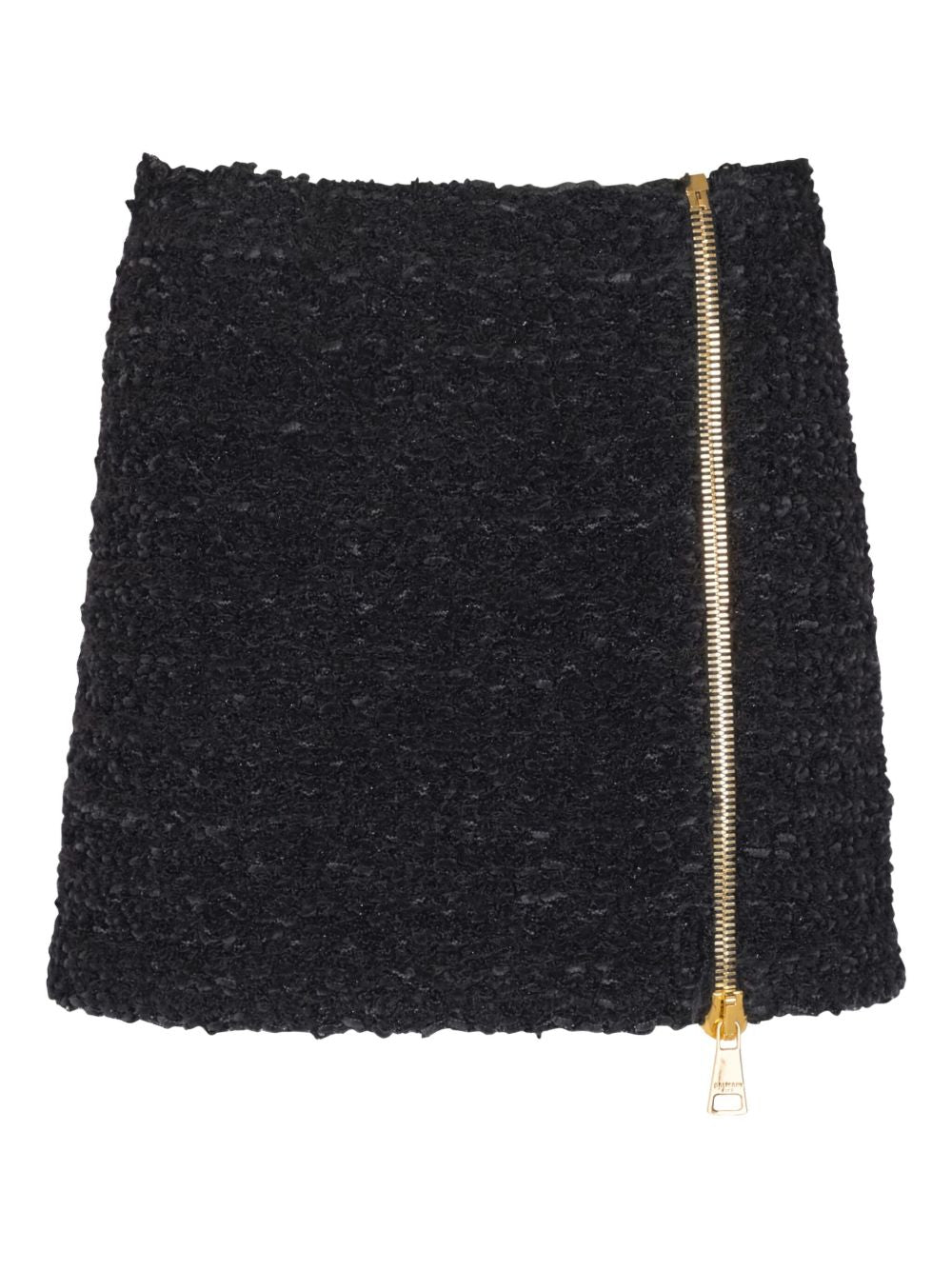 Short zipped tweed skirt