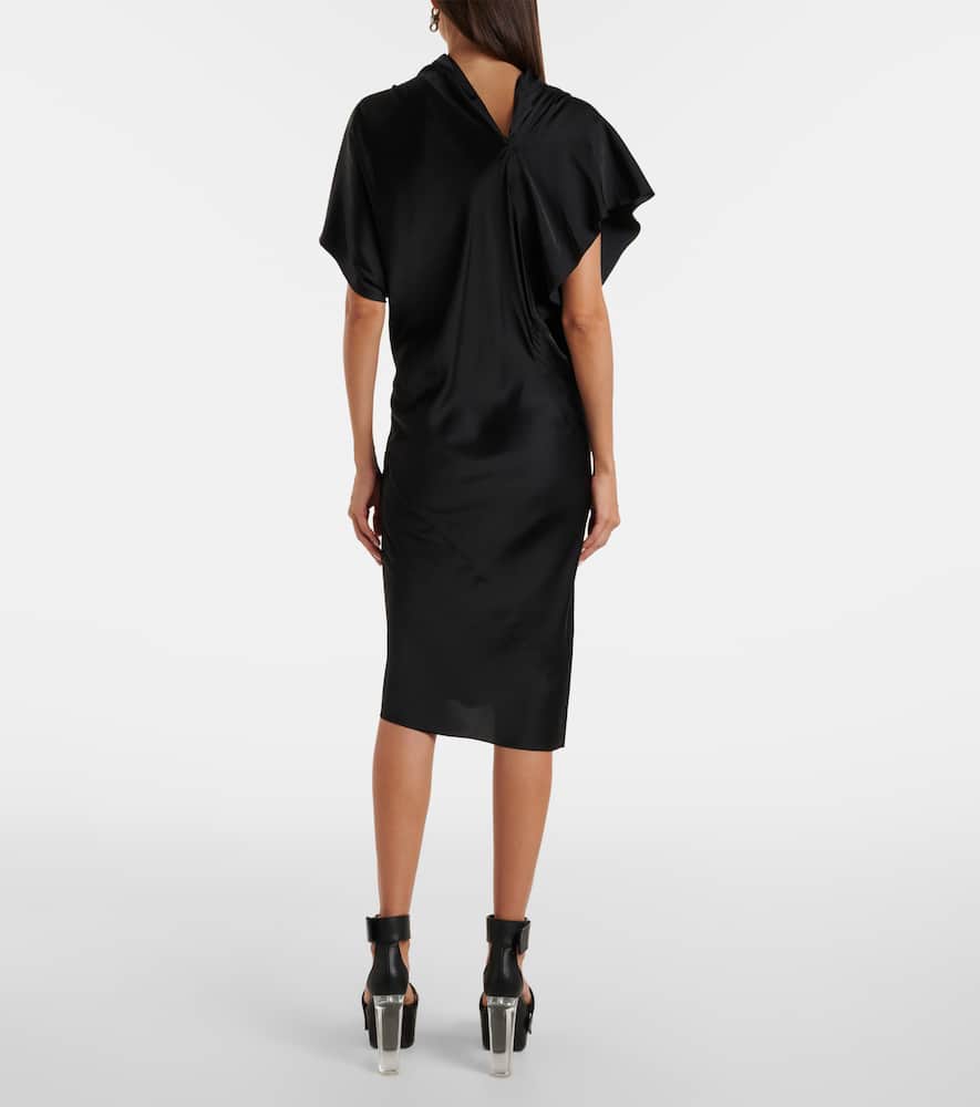 Seb draped charmeuse midi dress