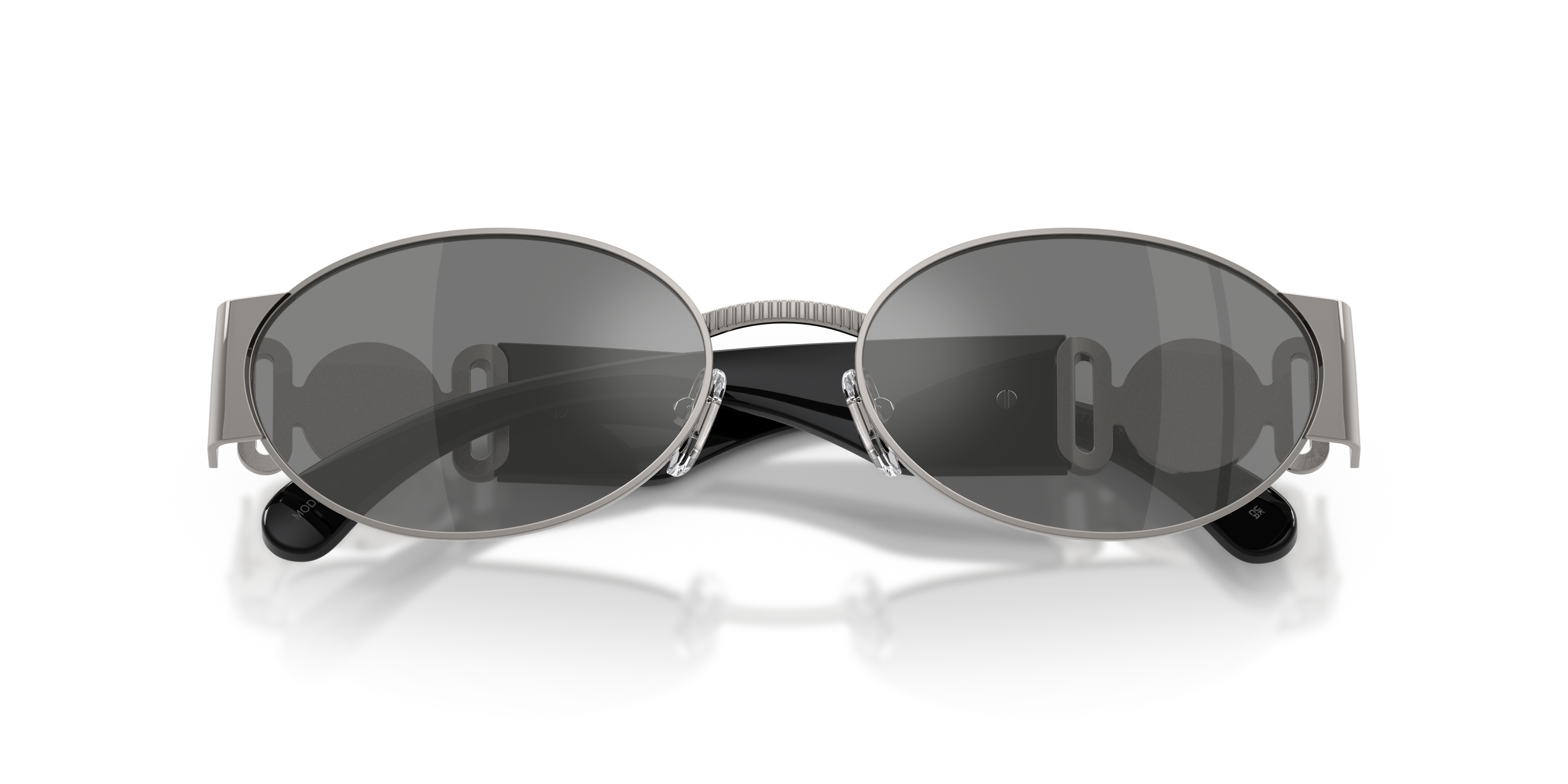 Versace Hombre Versace VE2299 10016G Gafas de sol Metal Gris Gris Redonda Espejo
