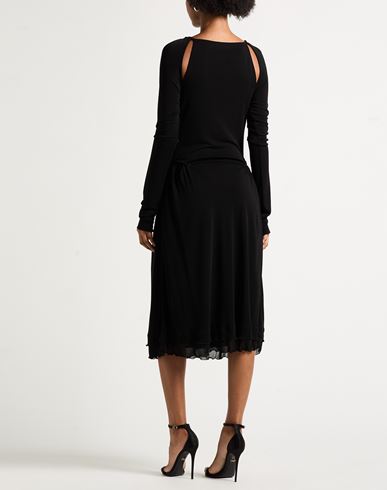 Woman Midi dress Black Size 10 Viscose