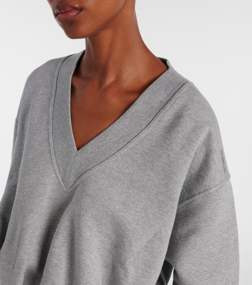 Colleg cotton-blend jersey sweatshirt