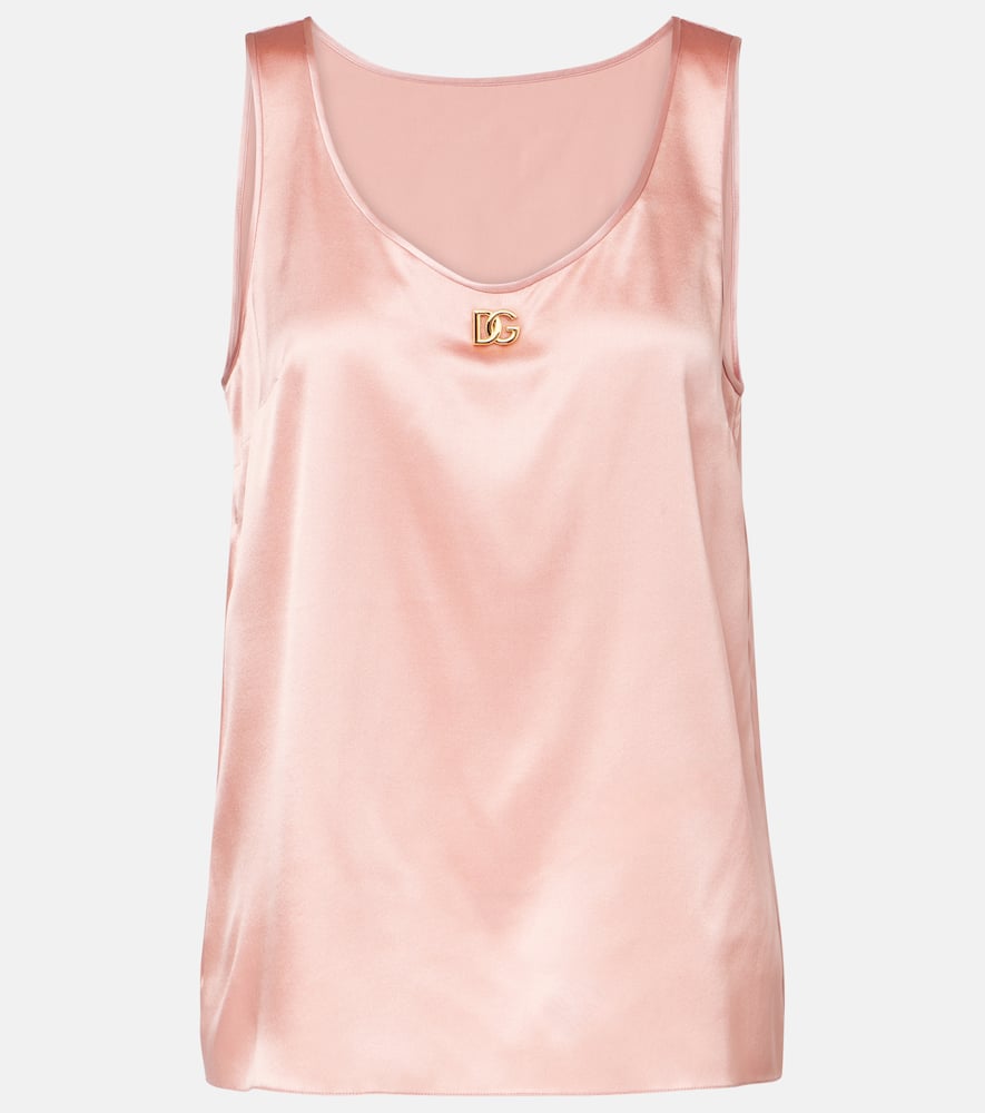 DG silk-blend satin top