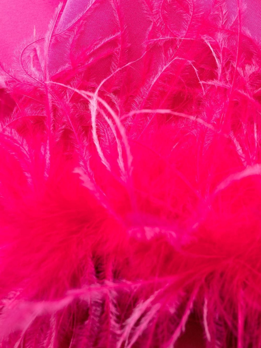 - Feathered Mini Dress