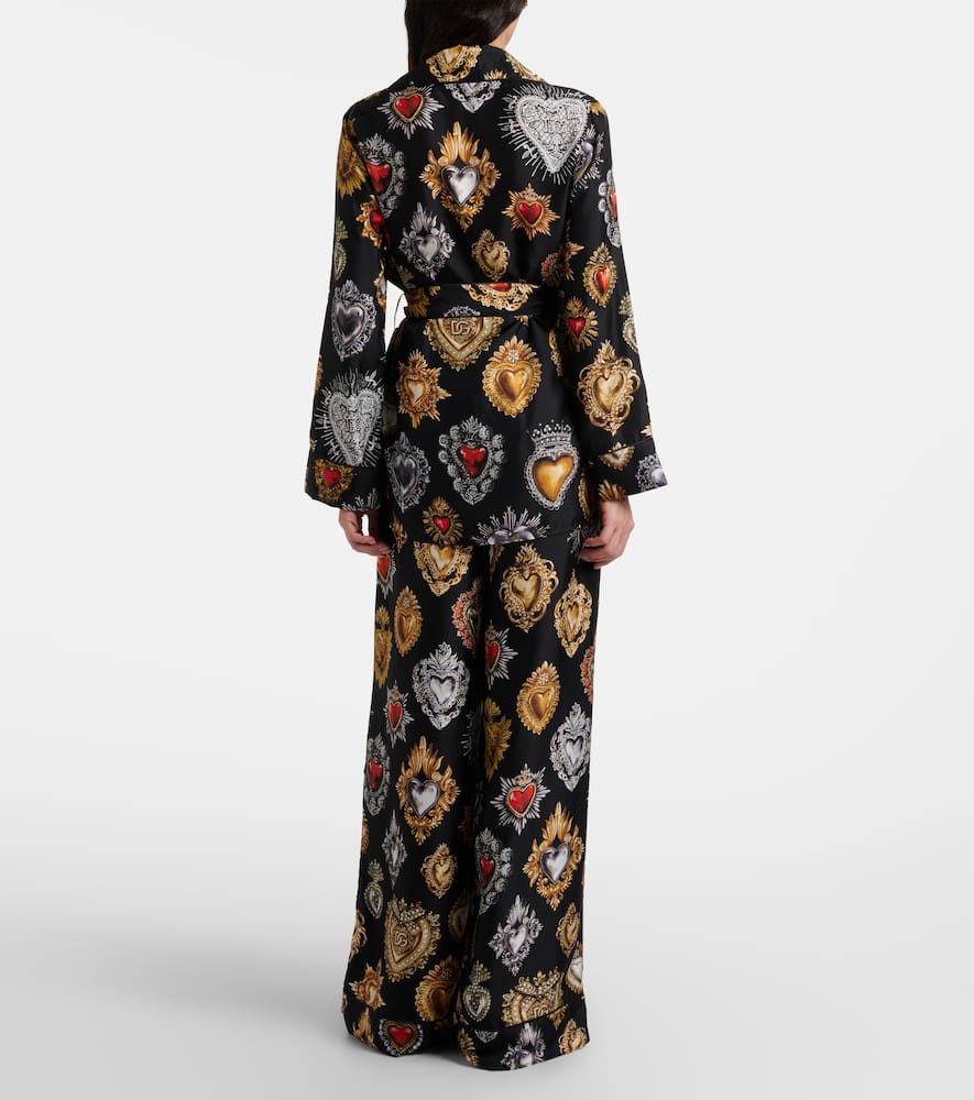 Devotion silk twill palazzo pants