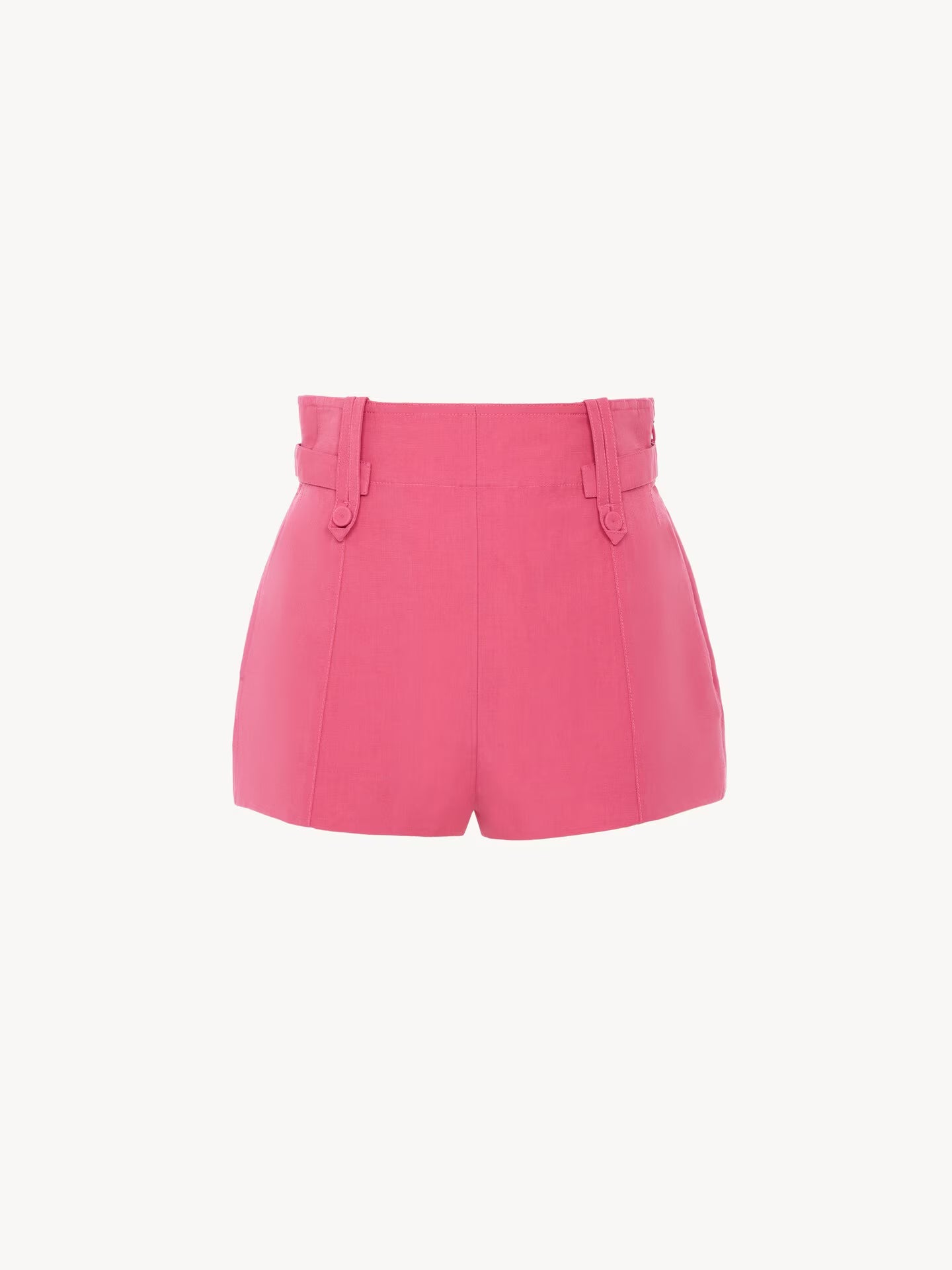 Structured A-Line Bermuda Shorts — Pink