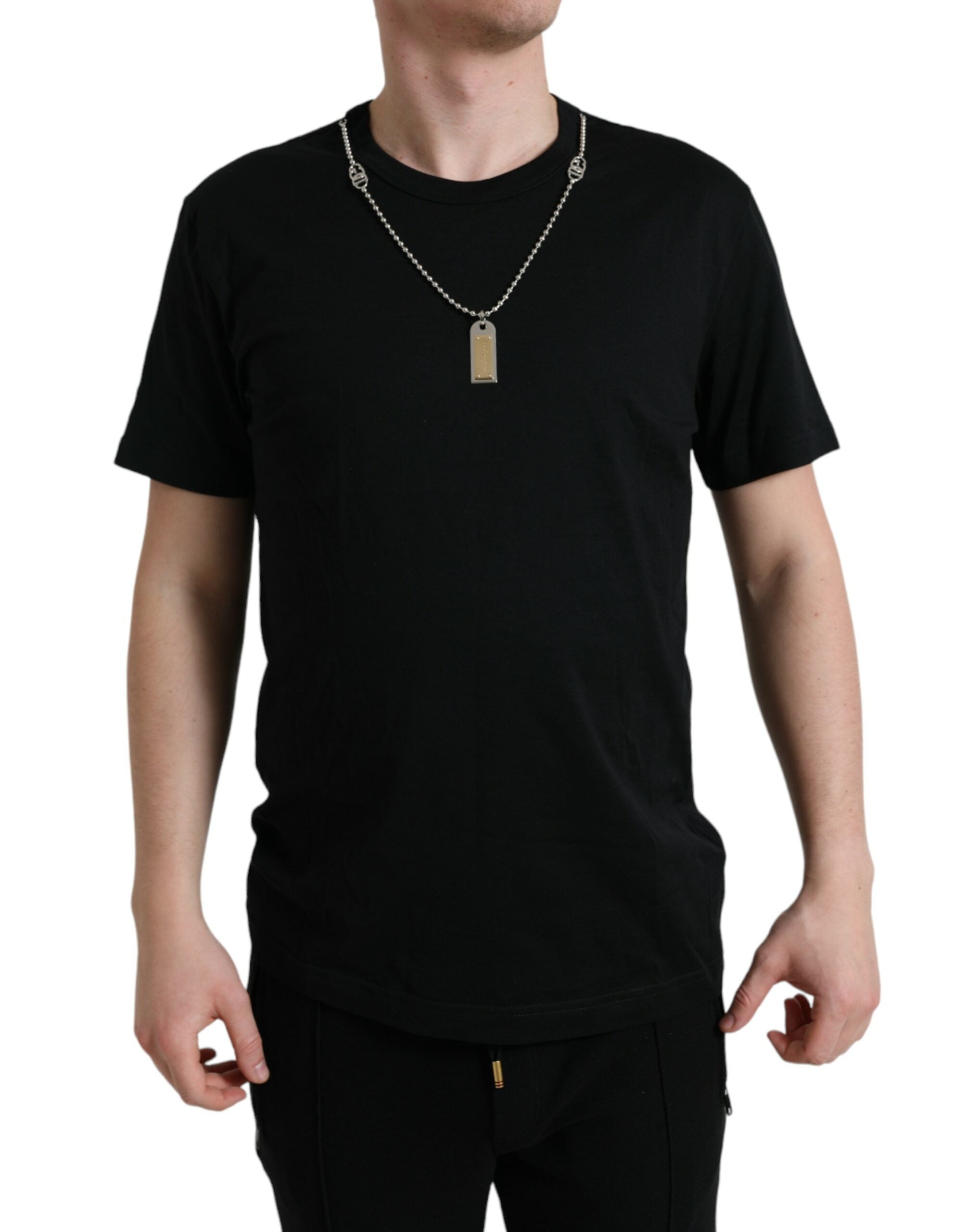 Cotton Dog Tag T-Shirt — Black